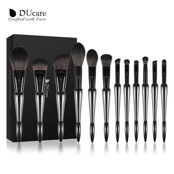 

DUcare 12PCS Diamond handle Makeup brushes Professional Make up brushes Natural hair Foundation Powder Highlight Brush Set