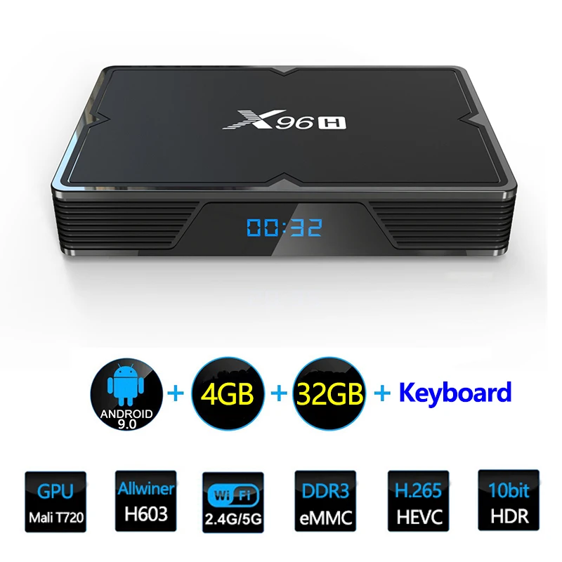 

Android 9.0 Smart TV BOX Allwiner H603 4G DDR3 64G EMMC Set Top Box 4K HDMI Port Out in Wifi Media Player TV Receiver Play Store