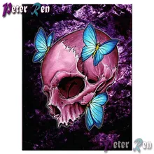 diamond Painting Cross Stitch full Square\Round Embroidery Rhinestone Skull butterfly Halloween picture Handmade Holiday gift diamond Painting Cross Stitch full Square\Round Embroidery Rhinestone Skull butterfly Halloween picture Handmade Holiday gift