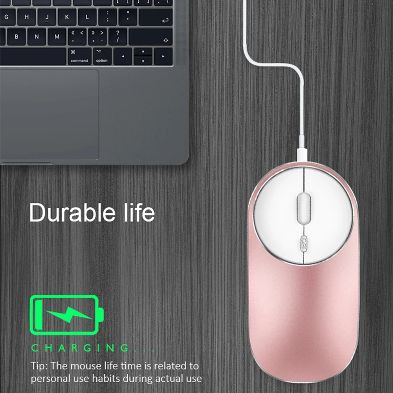 Двухрежимная Беспроводная Bluetooth Бесшумная мышь перезаряжаемая портативная компьютерная эргономичная оптическая USB мышь для ПК ноутбука Macbook Air