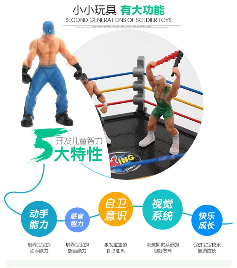 Борец WWE кольцо сцена Рисунок Модель Набор Гладиатор украшения детские развивающие собранные игрушки