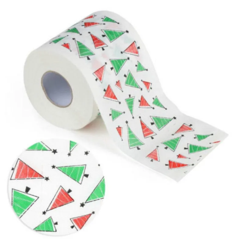 Рождественская елка Санта рулон печати бумага забавные обеденные вечерние украшения кухня туалет домашний декор