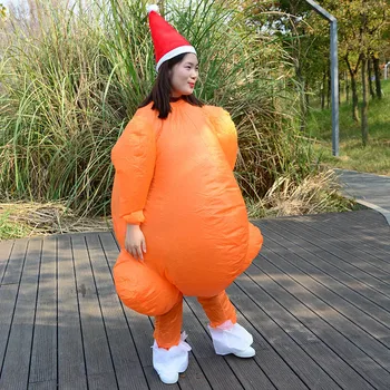 

Inflatable Costume Roast Turkey Game Cloth Adult Fun Blow Up Suit Halloween Cosplay HG99
