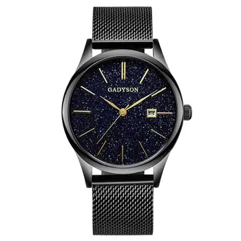 

HobbyLane Men Starry Sky Business Quartz Watch Date Display Mesh Alloy / PU Leather Band Wristwatch