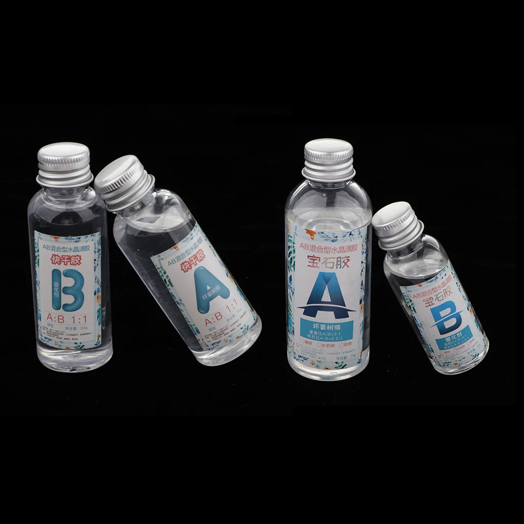 2 упаковки прозрачный клей для эпоксидной смолы набор ремонта металлического