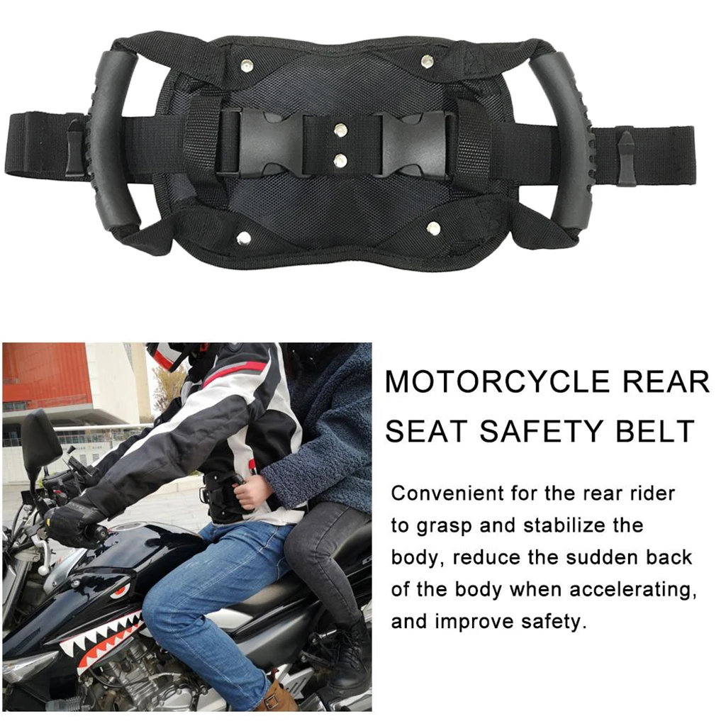 Rear Seat Safety Belt Passenger Non-Slip Strap Motorcycle Back Seat ArmresRSMO 