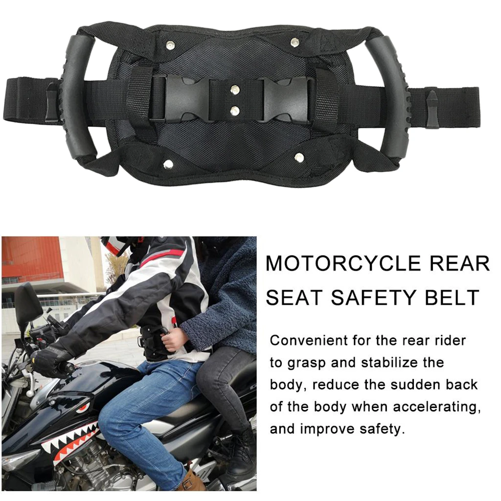 motorcycle passenger grab belt
