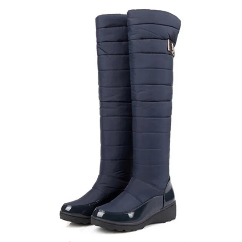 BBZAI New pattern Europe and America Extra large code Cashmere thickening Snow boots 5cm Pumps Superior quality 35-43 44