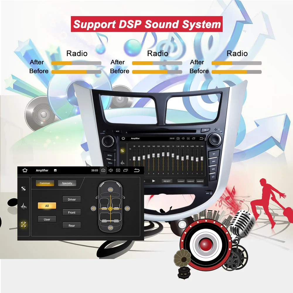 Sale Bonroad Android 9.0 Car Multimedia Player Car DVD For Hyundai  Solaris Verna Accent 2010-2016 Car GPS Radio Video Navigation 1