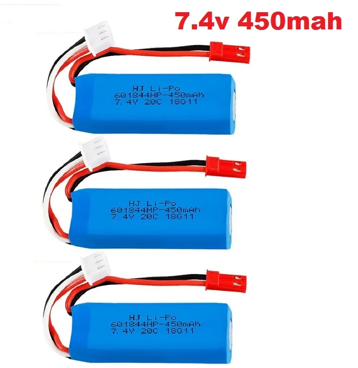 7 4 V 450/500/520 мА/ч 20C Lipo Батарея 2s для мини q K969 K989 K999 P929 P939 A202 A212 A222 A232 A242 A252 XK A600 машинка