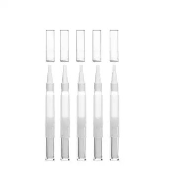 

5pcs 3ml Nail Polish Eyelash Growth Oil Travel Mini Portable Leak-proof With Brush Refillable Container Empty Twist Pen Bottles