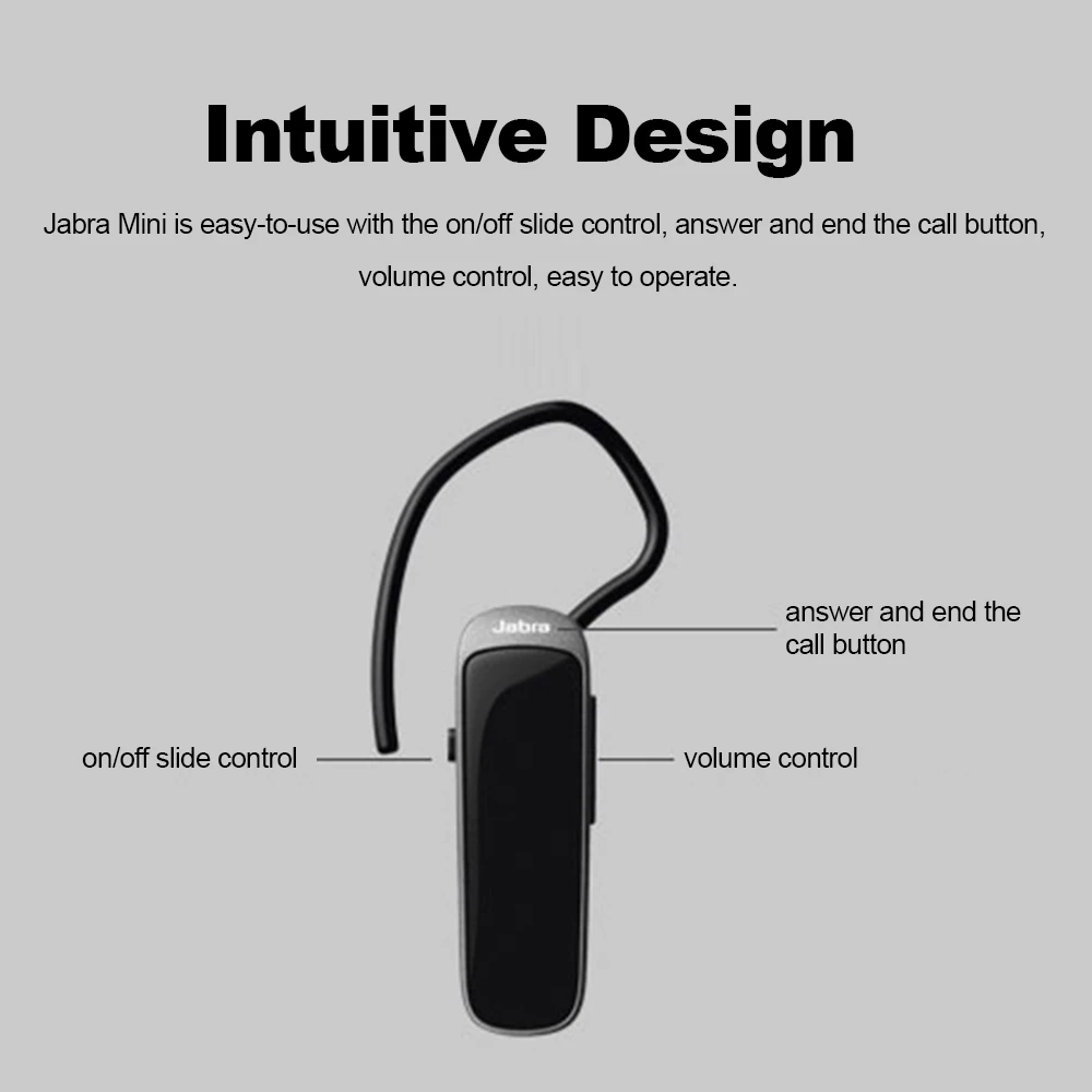Jabra Talk 25 Wireless Bluetooth Portable Headset for Calls Business Wireless Headset Hands-free Calls Voice Guidance With Mic