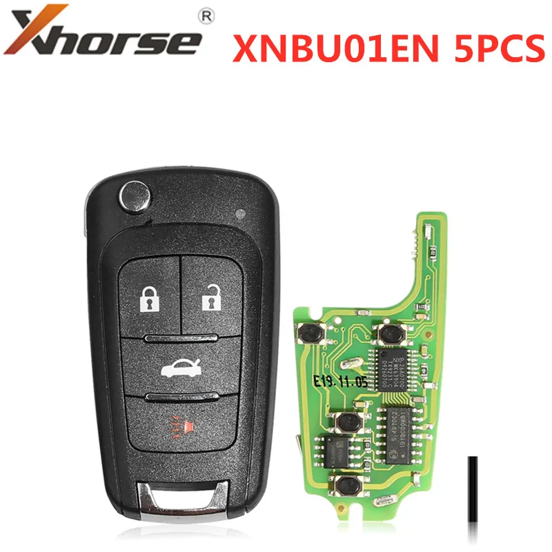 XHORSE XNBU01EN VVDI для Buick FLIP KEY TYPE универсальный дистанционный ключ 4 кнопки