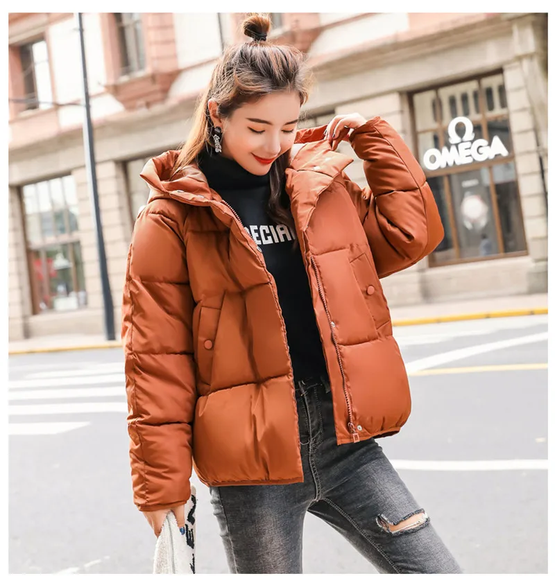 Женская зимняя парка 2019 корейская мода теплая верхняя одежда с длинными рукавами