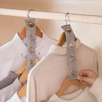 

2pcs Hanger Connector Strip Buckle Clothes Rack Closet Organizer Space Saving Clothes Rack Closet Organizer