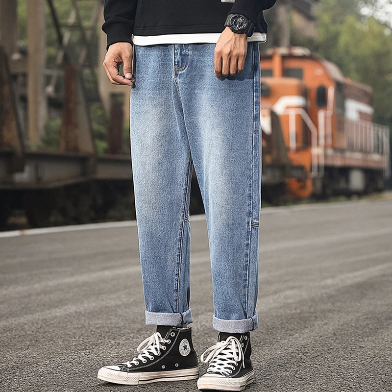 stretch baggy jeans