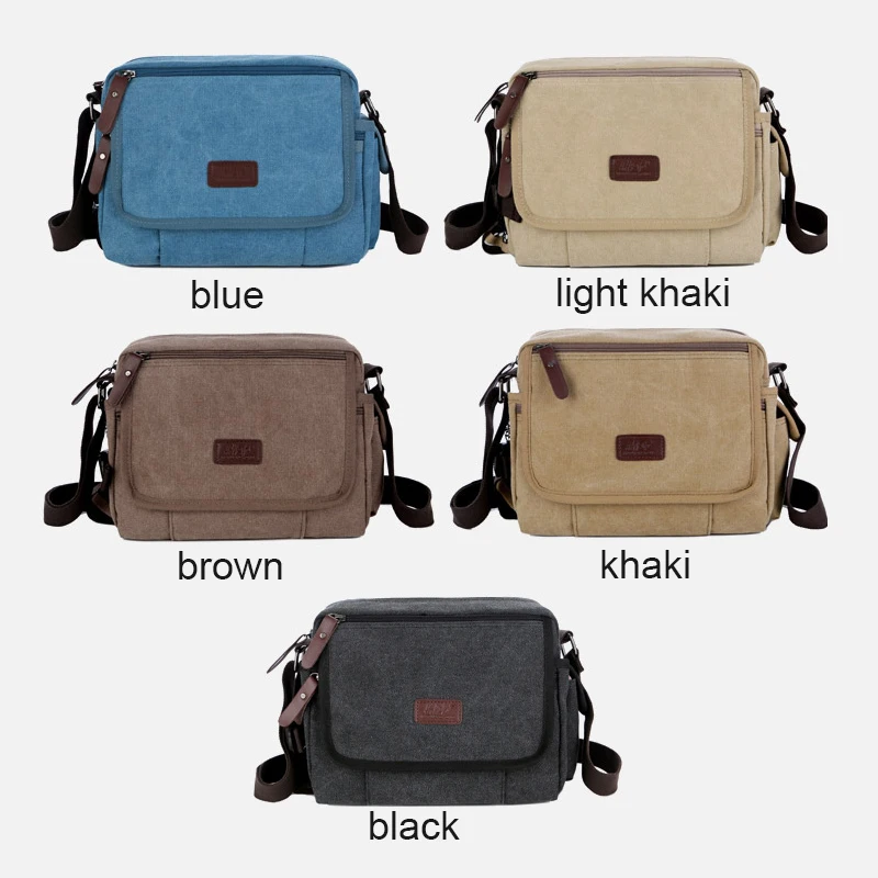 Холст человек Crossbody большой Ёмкость модная мужская Наплечная Сумка на каждый