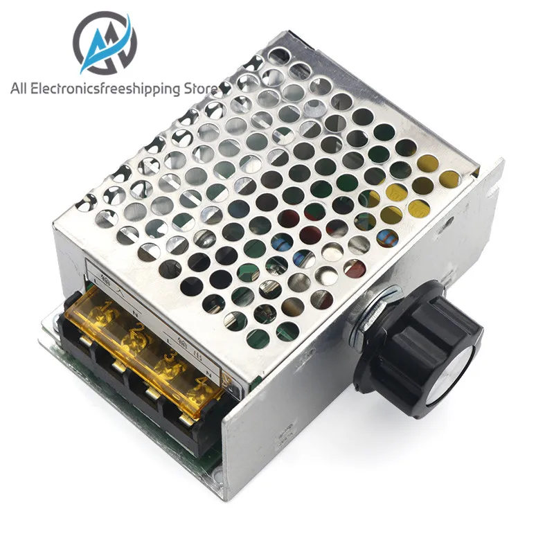 4000W AC 110V-220V SCR Adjustable Motor Speed Controller Control Dimming Dimmers Voltage Regulator Thermostat Import High-power afbeelding