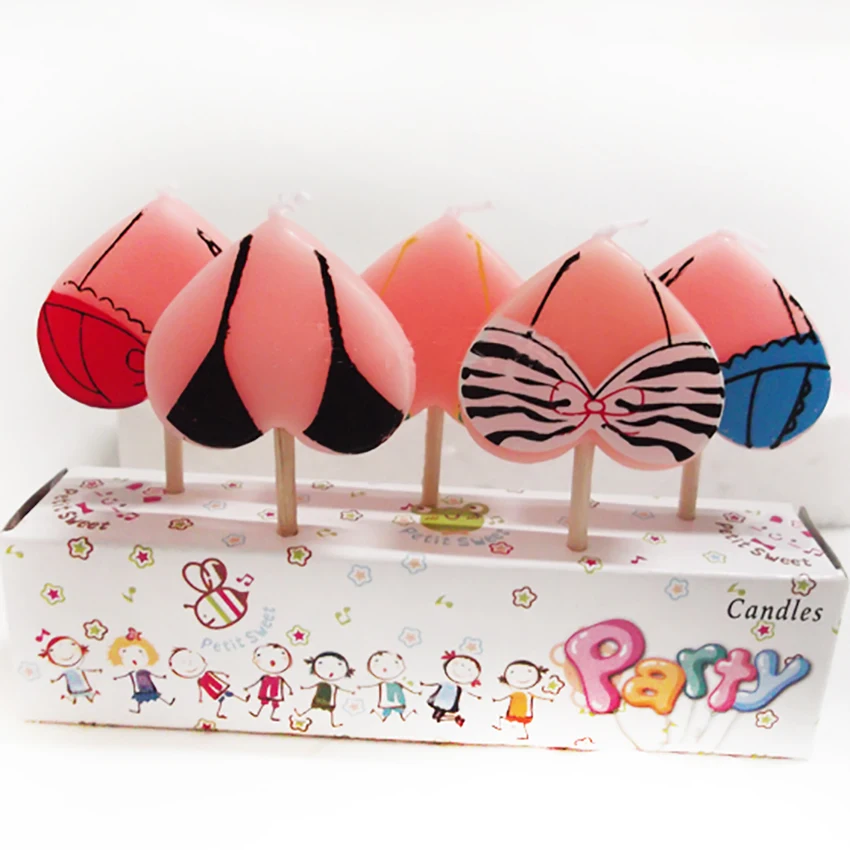 

5PCS/Set Funny Bikini Birthday Candles, Party Cake Candles Cake Cupcake Topper Decoration, Celebration Party Candle Gifts