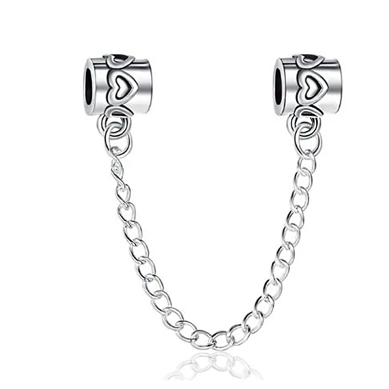 Классические 925 пробы серебряные 9 типов цепи безопасности подходят к оригинальным браслетам Pandora для женщин DIY ювелирные изделия - Цвет: pdl619