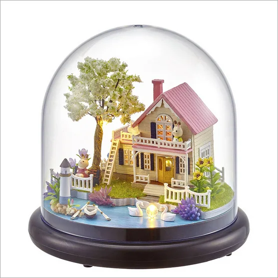 

Cute room Ball Traveling Series Happiness Ferris Wheel DIY Hut Handmade Assembled Miniature Scene New Products