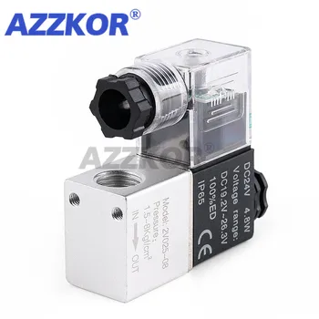 

Pneumatic Solenoid ValveGas Control Valve Two-position Pneumatic Component 1/4"PT 2V025-08 DC12V DC24 AC110 AC220V
