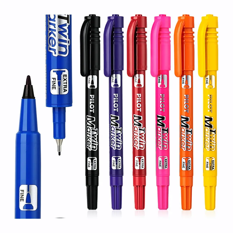 

1Pcs Pilot SCA-TM CD Marker Twin Marker 2 Tips Permanent Colorful Retail Double-head Oily Pen