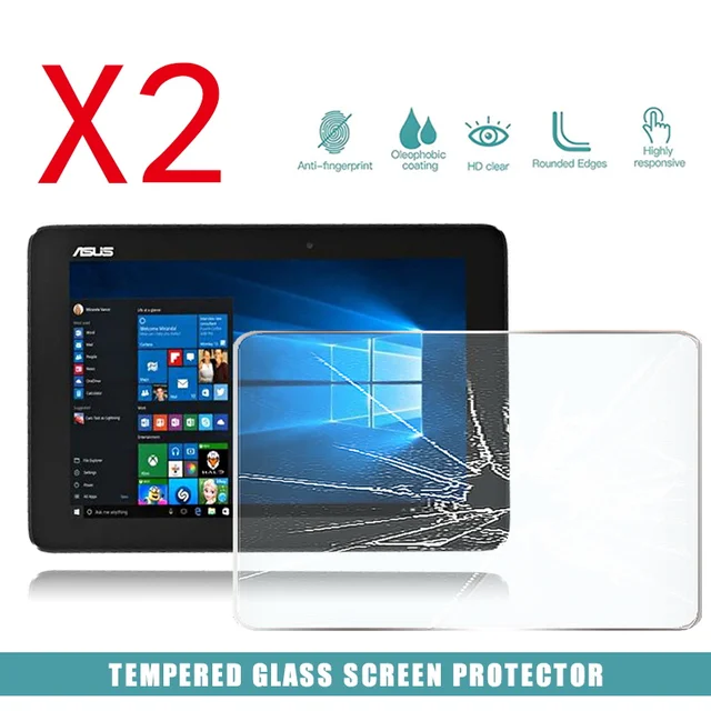 Protector de pantalla de vidrio templado para tableta Asus Transformer Book T100 Chi 10,1 ", película templada para ordenador, 2 uds.