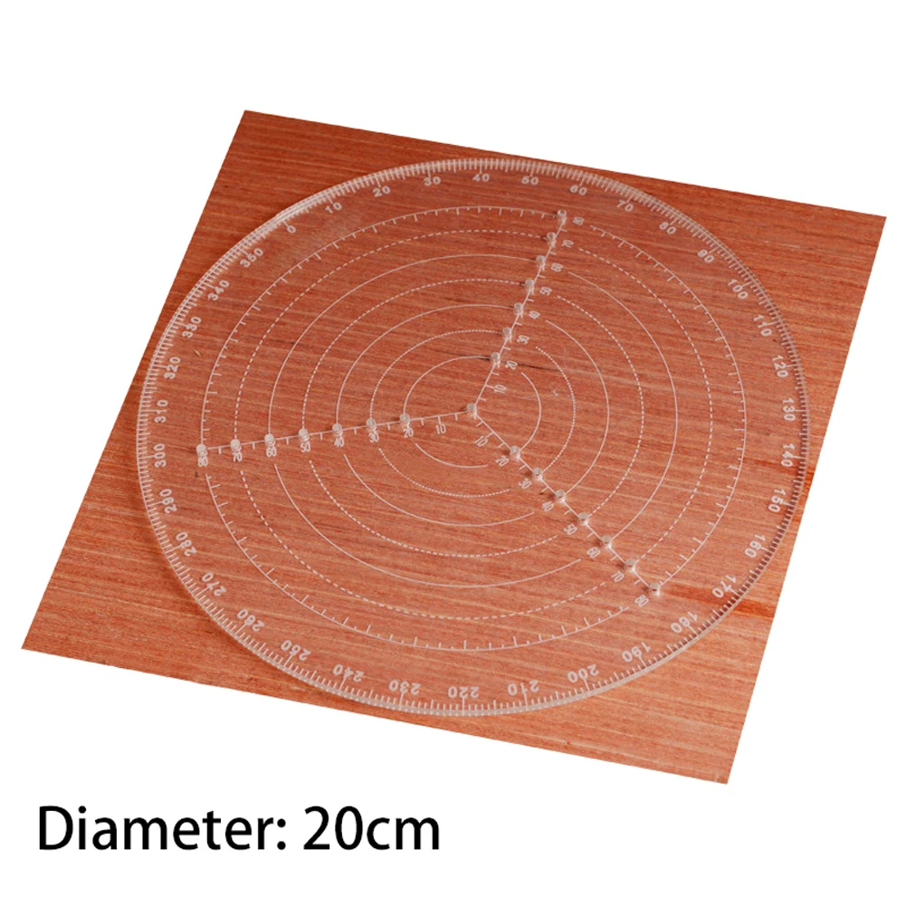 200 мм 300 мм маркировочный центроискатель инструмент деревообрабатывающий компас деревянный для переворачивания чаши токарный станок прозрачный акриловый рисунок круги диаметр Se7en