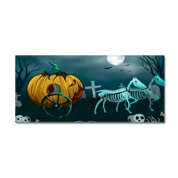 

Modern household long strip rug Halloween decoration living room kitchen absorbent non-slip floor mat bedroom bedside carpet