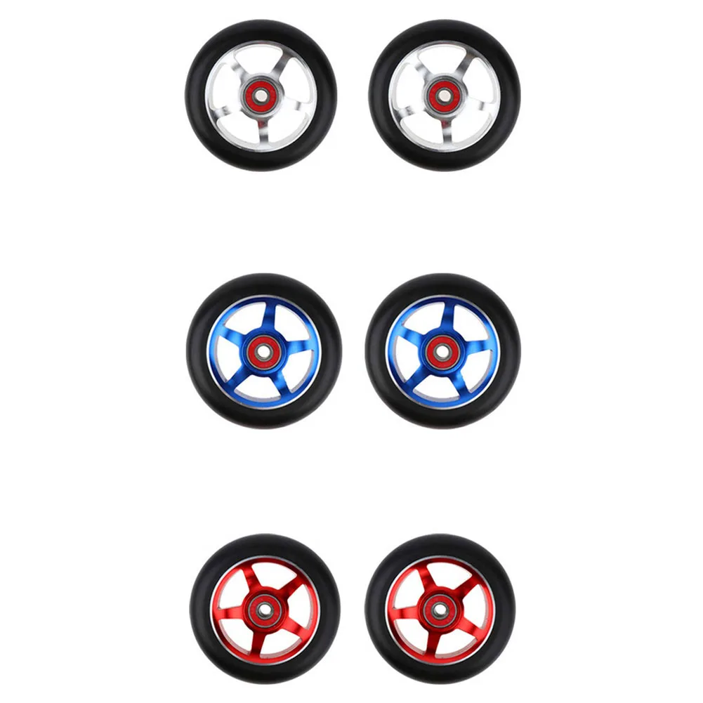 1pcs 100mm Replacement Push/Kick/Stunt Scooter Wheels with Bearings & Bushings Scooter Parts Accessories