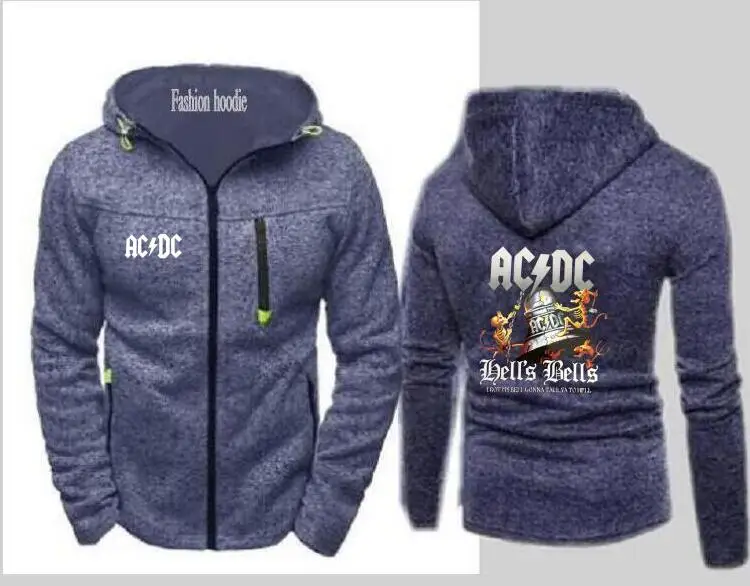 fashion brand shirt ACDC clock hoodie long sleeve warm riverdale hooded zipper shirt casual men's sweatshirt