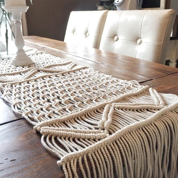 

Macrame Table Runner Handmade Macrame Table Runner Gorgeous Handwoven Wedding Table Decoration Wedding Table Runner with Long