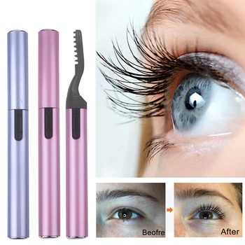 

Electric Perm Heated Eyelash Curler Long Lasting Portable Pen Style Ironing Eyelashes Curling Curler Device Eye Makeup Tools