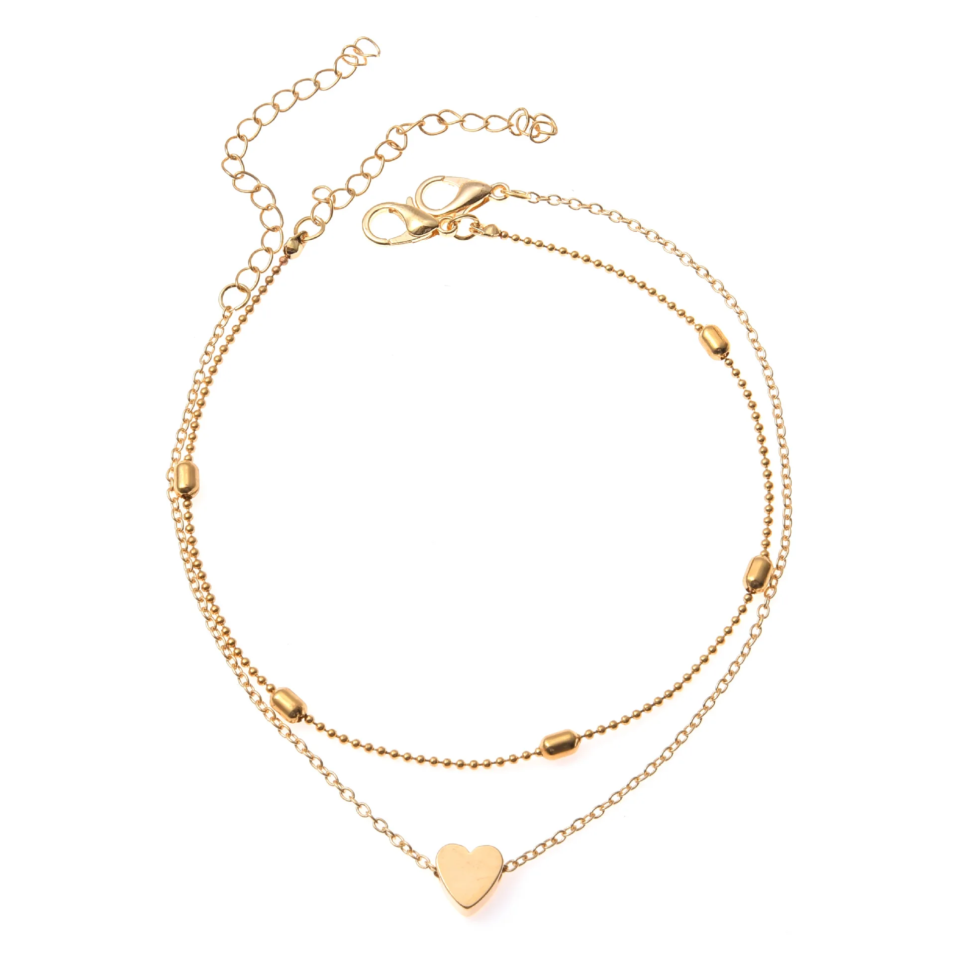 Friendship Gift For Women Gold Sliver Color Ankle Bracelet Heart Link Chain Anklet Sexy Barefoot Jewelry Foot Pearl Bracelet Friendship Gift For Women Gold Sliver Color Ankle Bracelet Heart Link Chain Anklet Sexy Barefoot Jewelry Foot Pearl Bracelet