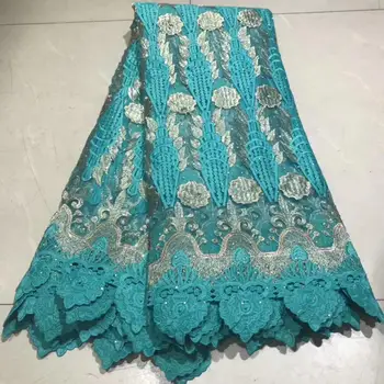 

2019 New Design African Cord Lace Fabric With Stones Wholesale Price France Tulle Lace Fabric For Wedding Dress