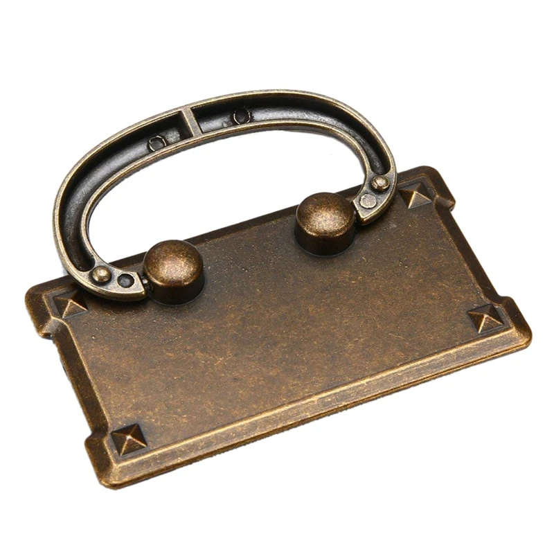 4Pcs Vintage Antique Bronze Drawer Ring Pull Handles Cabinet Door Furnitur K3Y9