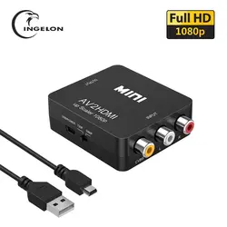 Ingelon RCA к HDMI RCA CVBS видео и аудио адаптер 1080P HD цифровой мини AV2HDMI для ПК к HD ТВ конвертации проектора M Бесплатная доставка