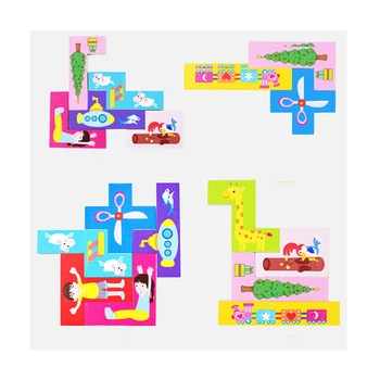 

Creative Wooden Rainbow Tetris Jigsaw Toys Assembly Puzzle Color Set Children Educational Toys