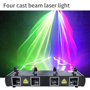 

WUZSTAR Four Lens Strong RGBY Laser Show Stage Disco Party christmas decoration Laser lights DMX DJ equipment project 500meters