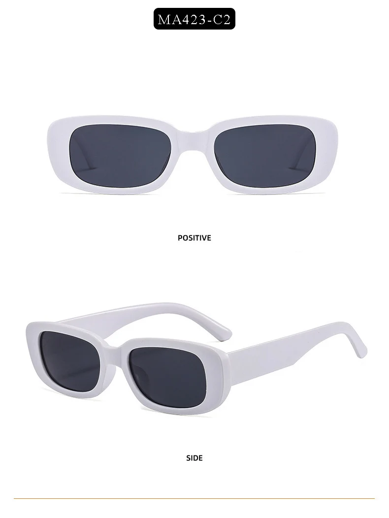 MADELINY 2022 New Small Frame Rectangle Sunglasses Women/Men Brand Design Vintage Sun Glasses Trend Style Eyeglasses UV400 MA423