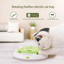 2020 New Electric Cat Toy Automatic Rotating Feather Smart Interactive Cat Toy Catching Teaser Stick Pet Toy Interactive Cat Toy automatic 360 degree rotating laser light cat interactive toy