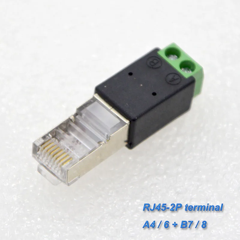 terminal rj45 macho para 2 posição bloco