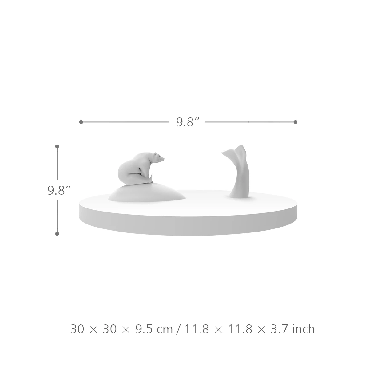 

Hot Disign Whale & Bear 3D Printed Sculpture Sea Animal Figurine Ocean Statues for Decoration Office Home Decor
