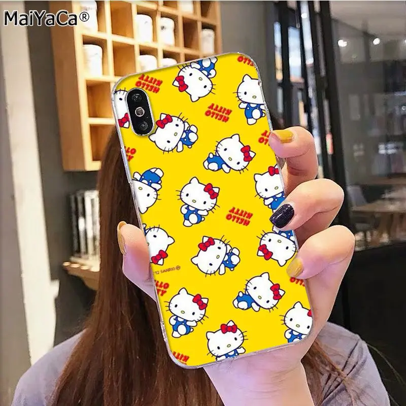 MaiYaCa Горячая модная hello kitty на продажу аксессуары для телефонов Чехол для iphone 11 pro 8 7 66S Plus X 5S SE XR XS MAX