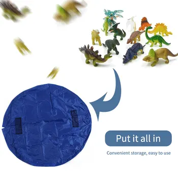 

Multifunctional Play Mat and Toys Storage Bag Durable Floor Activity Organizer Mat Large Drawstring Portable Pouch for Kids Toys