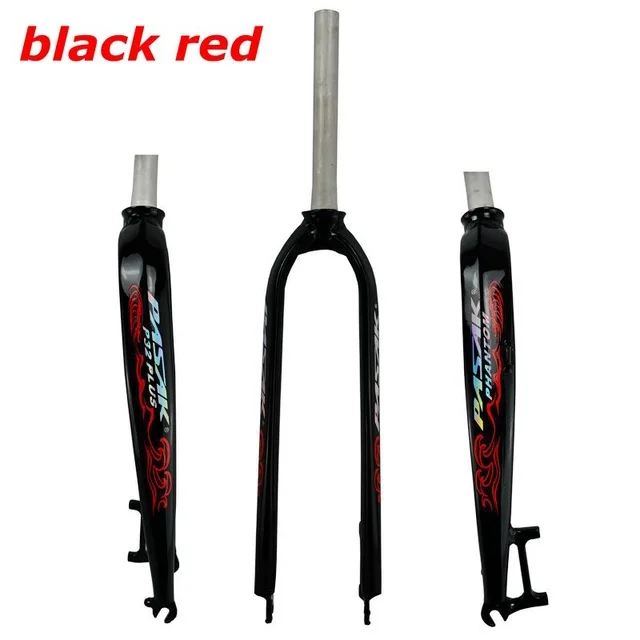 gloss black red Pasak 2" 27,5" 2" жесткая дисковая вилка MTB горный велосипед дисковые тормоза алюминиевая передняя вилка для велосипеда 1-1/8 700C диск для дорожного велосипеда вилка - Цвет: gloss black red