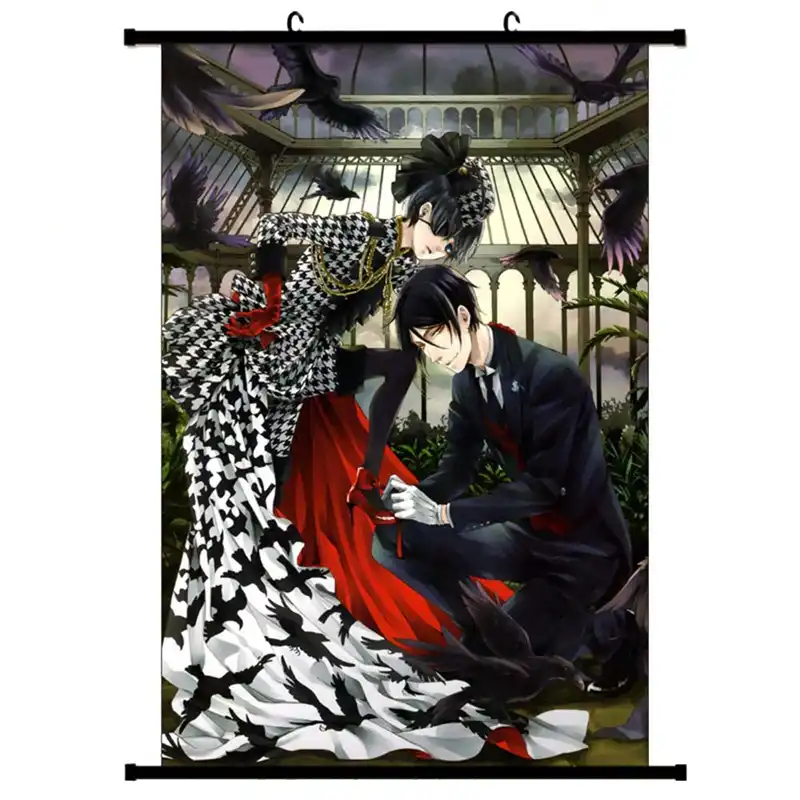 Anime Manga Kuroshitsuji Black Butler Ciel Wall Scroll Painting Anime Manga Kuroshitsuji Black Butler Ciel Wall Scroll Painting