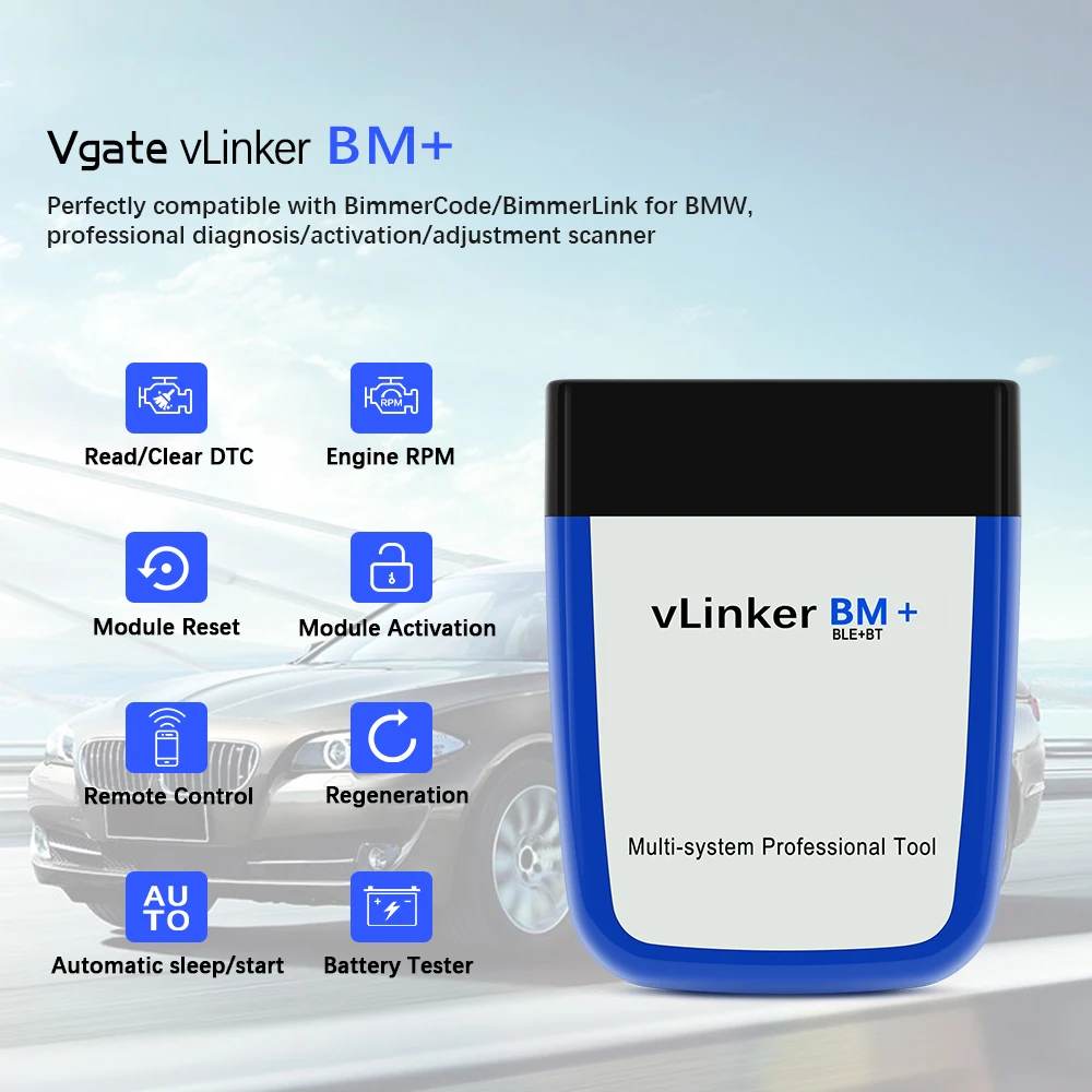 Vgate vLinker BM + для BMW сканер Bluetooth 4 0 wifi OBD 2 Автомобильный диагностический инструмент