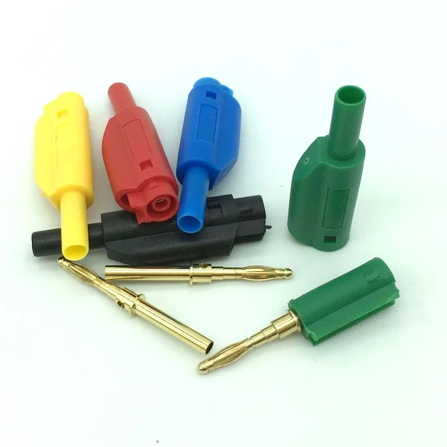 

10Pcs 10A Gold-Plated Safety Mouse Small Lantern 2mm Banana Plug Overlay Adaptor Connector Pure Copper Power Supply Terminal